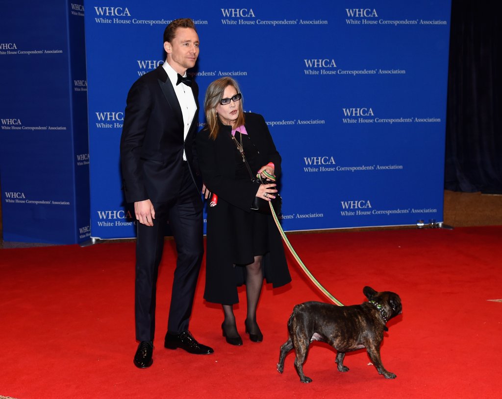 Както и това на White House Correspondents` Association Dinner в компанията на Кари Фишър.