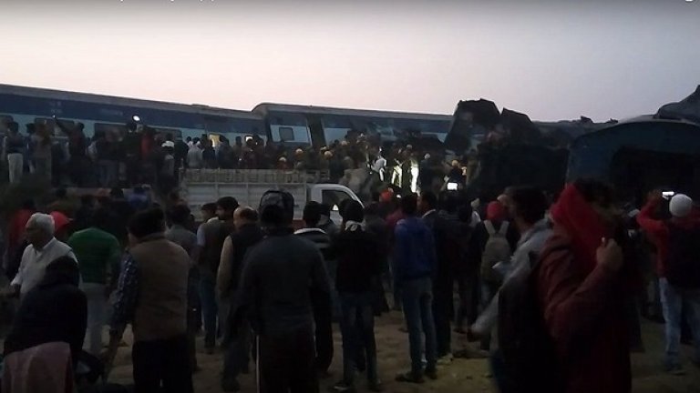 Деветдесет и една са жертвите до момента в Индия след голяма влакова катастрофа в северния индийски щат Утар Прадеш, където влак излезе от релсите. Наз 150 са ранените.