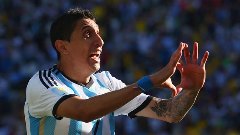 Анхел ди Мария лудее след гола, който спести на Аржентина ада на дузпите.