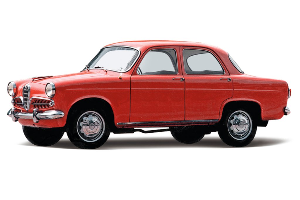 1955: Giulietta Berlina
Компактният модел е призван да привлече нов кръг от клиенти, след като преди това Alfa Romeo е присъствала на пазара главно със скъпи машини.