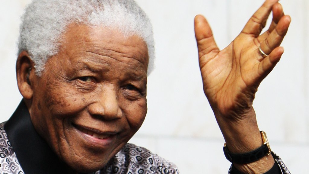Nelson Mandela Arrives At The InterContinental Hotel