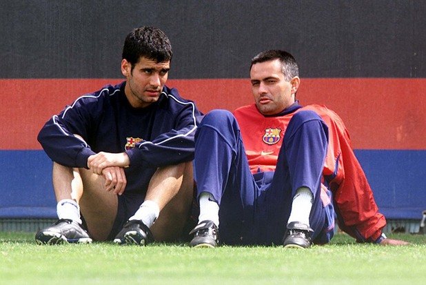 Джосеп Гуардиола и Жозе Моуриньо работеха заедно в Барселона преди 20 години. Единият като футболист, а другият като треньор...