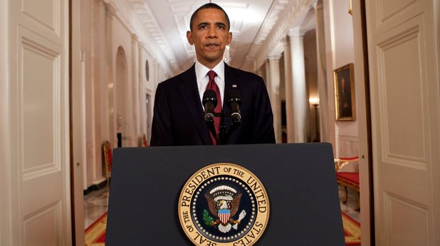 Президентът на САЩ Барак Обама съобщи за смъртта на Осама Бин Ладен в обръщение към американския народ, предавано на живо от Белия дом
