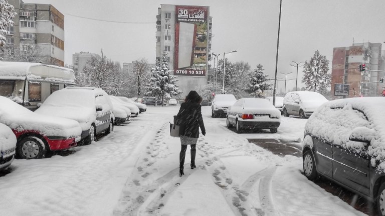 В Софийска област снежната покривка е между 5 и 10 см.