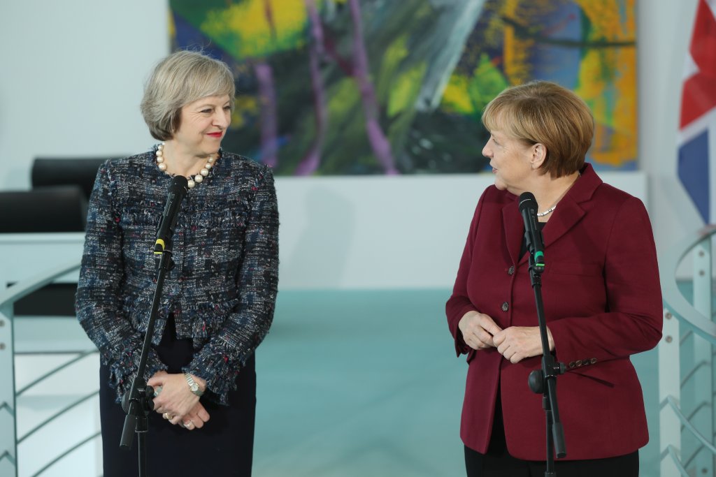 Angela Merkel And Theresa May Give Statements Following Talks