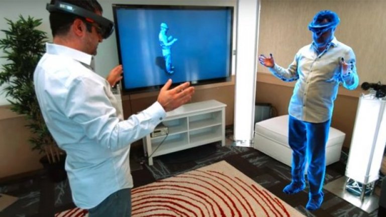 Представеният софтуер за HoloLens дава възможност за общуване чрез холограми - но си личи, че все още е в ранна фаза, а и наличната информация за него е оскъдна
