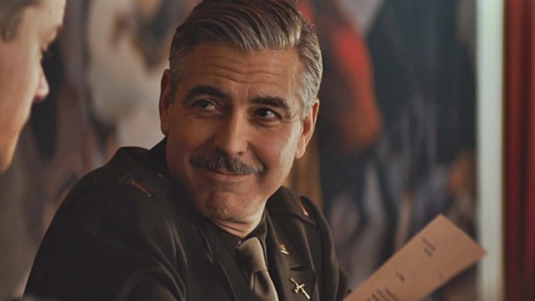 Джордж Клуни в кадър от филма The Monuments Men от 2014 г. 