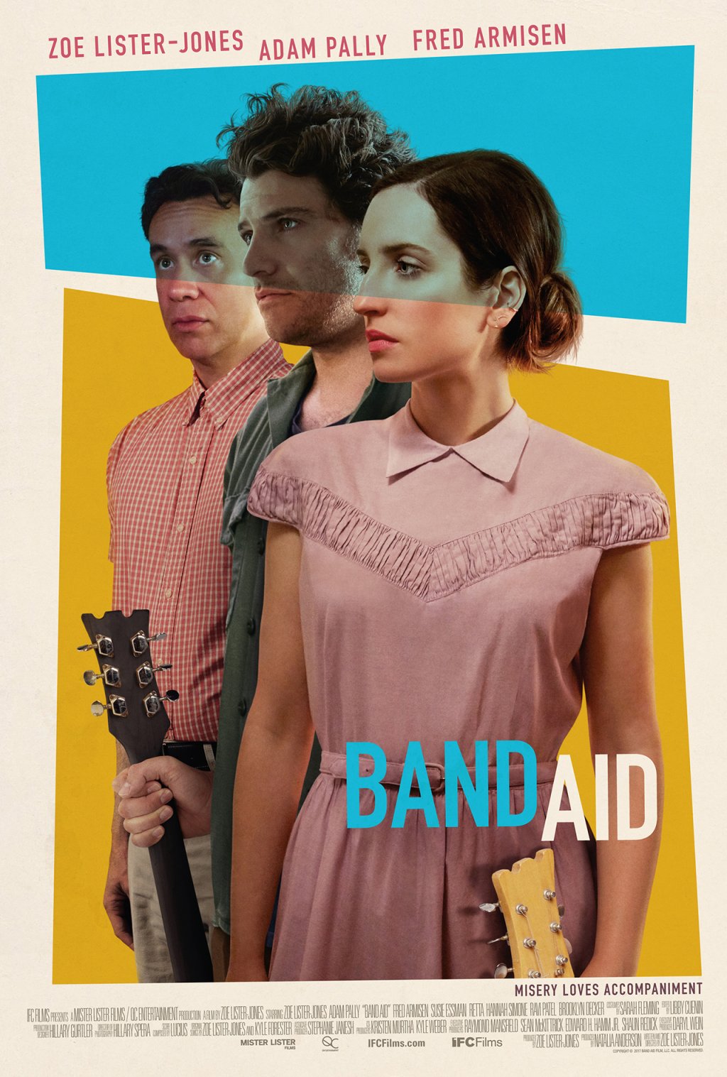 \"Band Aid\" 
Дата: 9 юни 
Фаворит на фестивала \"Сънданс\". Филмът ни показва млада двойка с проблеми, която вместо да отиде на консултации, основава музикална група като форма на терапия. 
