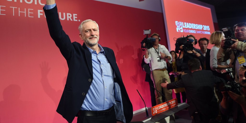 New Labour party leader Jeremy Corbyn