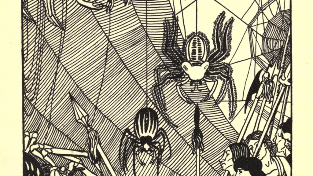 William_Strang_spider_battle_in_1894_True_History
