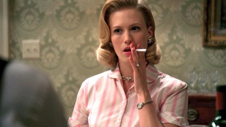 "Момчетата от Медисън Авеню"
Бети Дрейпър
Твърде късно е за драстични промени на луксозната история за реклами, мачизъм и секс, когато втората половина от седмия и заключителен сезон предстои. Но ако перифразираме Ram Jam, "Момчетата от Медисън Авеню" можеше да многократно по-ефектни, ако просто - ей така! - се бяха отървали от Бети, тъй като закостенялата апатичка, коравосърдечна майка и непредсказуемо преяждаща като начин да се справя с емоционалните си проблеми изглежда само проточва сюжета и го насочва встрани от съпруга й Дон, който всички харесват, независимо че е гадно копеле. Естествената повратна точка можеше да бъде краят на третия сезон, когато семейство Дрейпър съзнателно се разделиха: къде обаче е голямата косачка, когато е необходима?