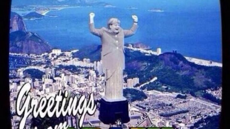 Социалните мрежи придадоха ново значение и влияние на най-великото спортно събитие на планетата. Анхела Меркел замени статуята на Исус Христос на хълма Корковадо след 7:1 за Германия над Бразилия.