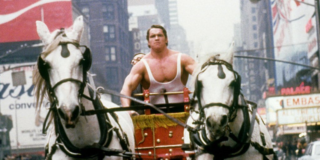 Сцена от филма "Херкулес в Ню Йорк". Снимката е направена в Ню Йорк през 1969 година.