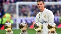 Суперзвездата на Реал триумфира със "Златната топка" през 2008, 2013, 2014 и 2016-а.