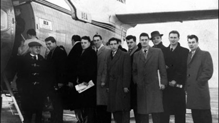 Минути преди полета от Белград за Мюнхен на фаталния 6 февруари, 1958 г. Последната снимка на Бебетата.