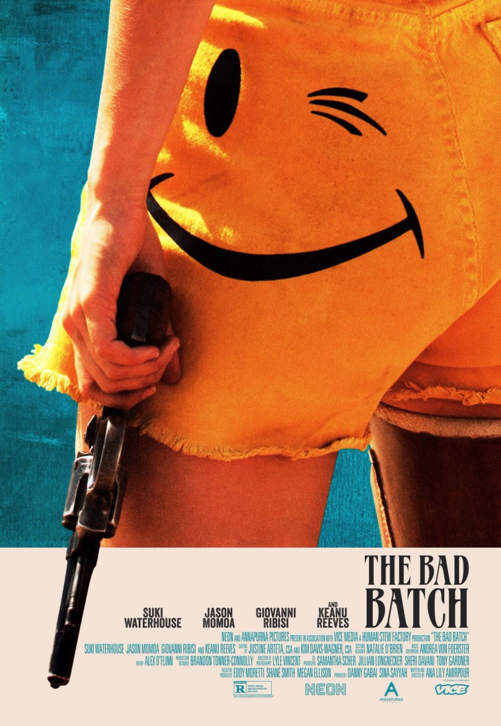 \"The Bad Batch\'\" 
Дата: 23 юни 
Действието се развива в постапокалиптична пустиня. Младо момиче е заловено от канибали. Въпреки това филмът не е хорър, а романс. 