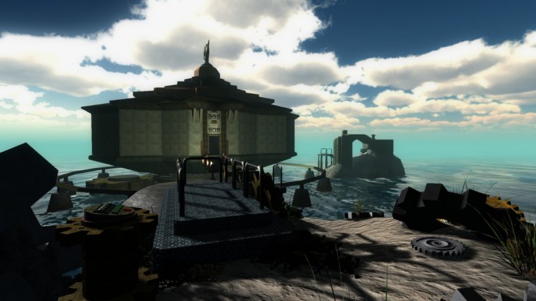 realMyst (Noodlecake/iOS, Android)
Дори и да не сте я играли, навярно сте чували за Myst - играта пленява милиони геймъри със своите интригуващи пъзели вече над 20 години и е едно от най-продаваните РС заглавия в историята. Е, вече може да я играете и на вашия телефон и таблет, като това става благодарение на известния мобилен издател Noodlecake и в сътрудничество със създателите на оригинала Cyan Worlds.
Мобилната версия се нарича realMyst и съдържа оригиналната игра плюс бонуса Rime Age. Очакват ви познатият логически гейплей, но с управление пригодено за тъчскрийн. Добавен е и наръчник с подсказки в случай, че някъде се затрудните, което е добре дошло. Запазена е завладяващата атмосфера, този път на фона на динамични ефекти като дъжд, поклащащи се от вятъра дървета и др. realMyst не е евтина игра (15 лв.), но си заслужава, дори и само за да разберете какво я прави толкова популярна.