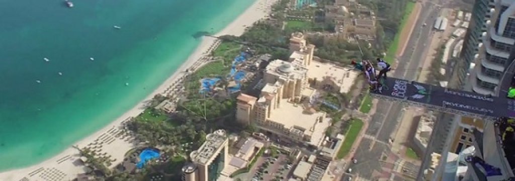 BASE Jumpers Fly Off Dubai's Tallest Residential Building