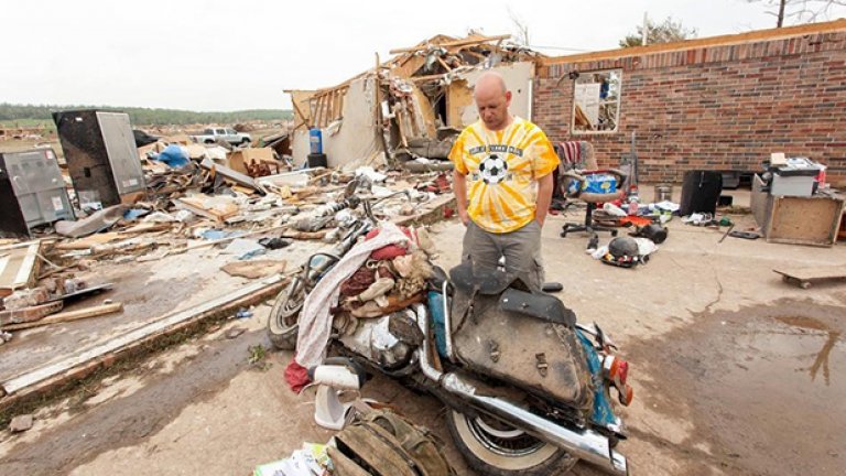 Домът на Скот Бериър е пострадал при торнадото от 2011 г., но при това е бил напълно разрушен