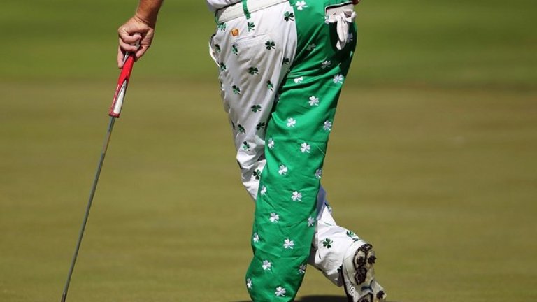 На турнира в Пуерто Рико Джон Дейли нямаше нужда от знаменце срещу името, за да се знае от коя държава е. Ирландецът го бе "облякъл" с екстравагантните си панталони на детелинки в зелено и бяло.