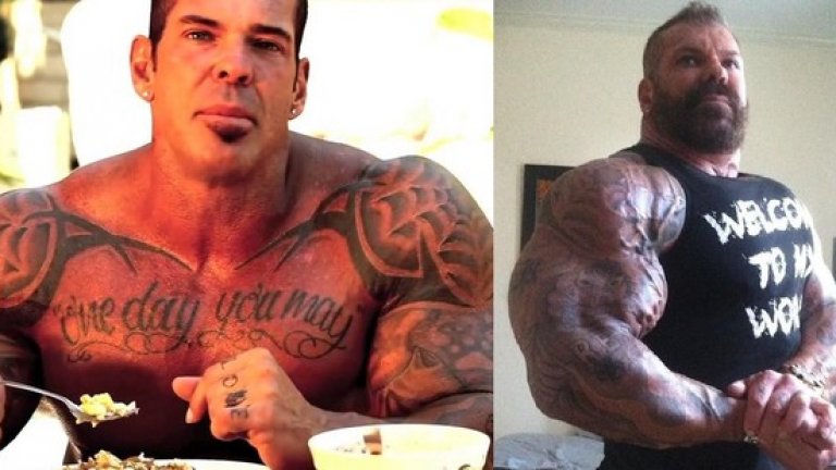 Татуиран Гордън Геко на фитнес фундаментализма и социалните медии.