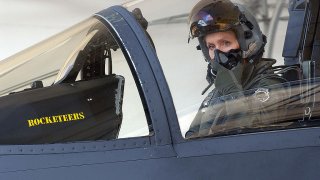 130906-F-JH807-062_Col._Jeannie_Leavitt,_prepares_for_her_first_flight_as_part_of_exercise_RAZOR_TALON