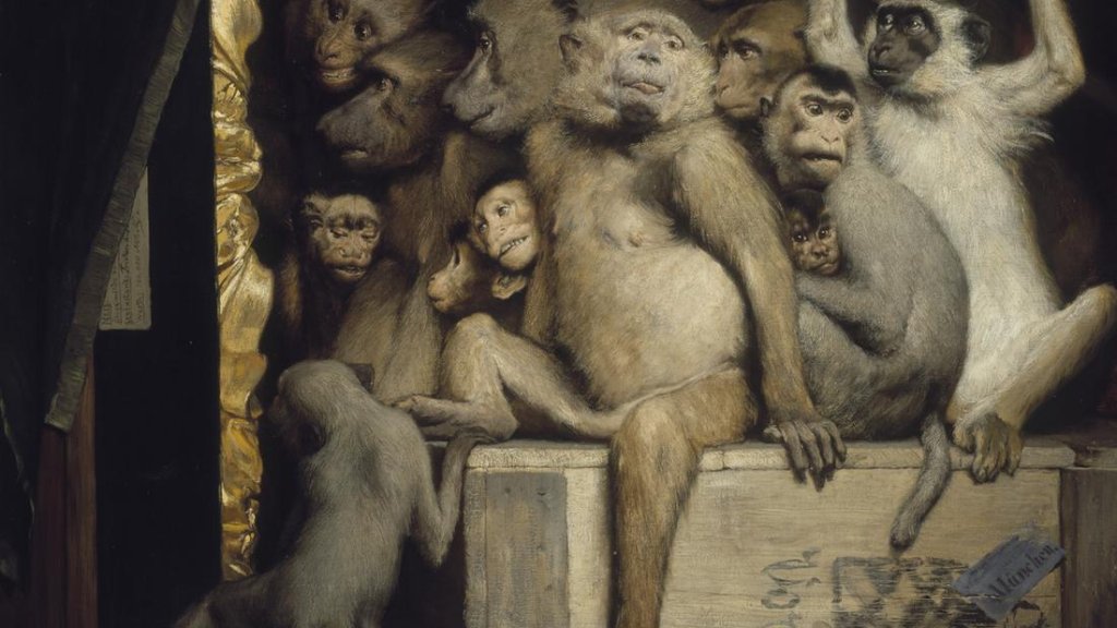 Gabriel_Cornelius_von_Max,_1840-1915,_Monkeys_as_Judges_of_Art,_1889
