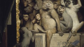 Gabriel_Cornelius_von_Max,_1840-1915,_Monkeys_as_Judges_of_Art,_1889