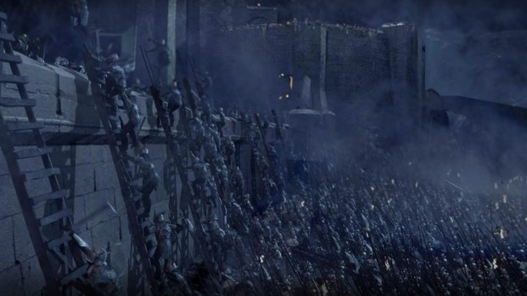 “Властелинът на пръстените: Двете кули” - Битката за “Шлемово усое”
Това е една от най-дългите битки в киното, а съчетанието между компютърна анимация и истински декор и персонажи се определя като истински технически шедьовър. За повече драматизъм всичко се случва на фона на проливен дъжд докато 10 000 орки се опитват да превземат последната крепост на Рохан.