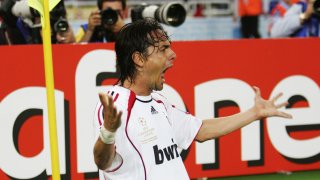 At 33, Filippo Inzaghi won his second Champions League with AC Milan, scoring both goals for the Rossoneri in the final against Liverpool. But he was pretty weak all year.