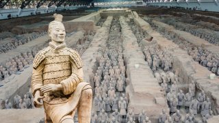qin shihuang terracotta warriors,Statue,terracotta Soldiers,Xi'an,China - East Asia