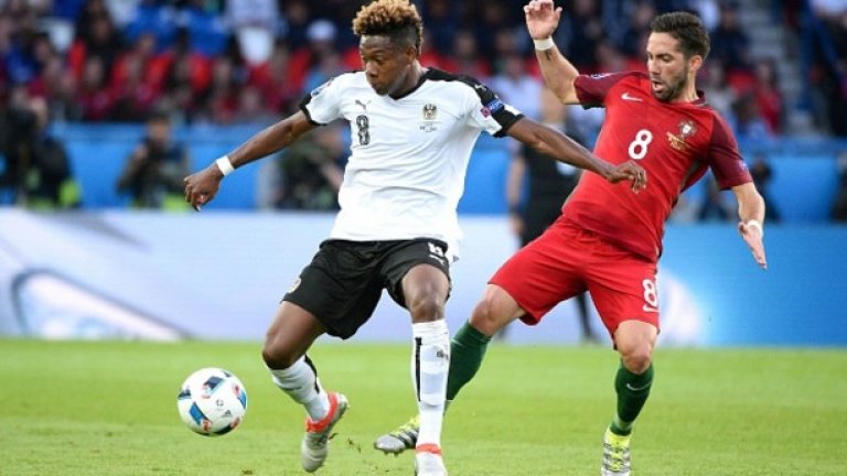 Звездата на Австрия игра много слабо. Алаба бе сменен през второто полувреме.