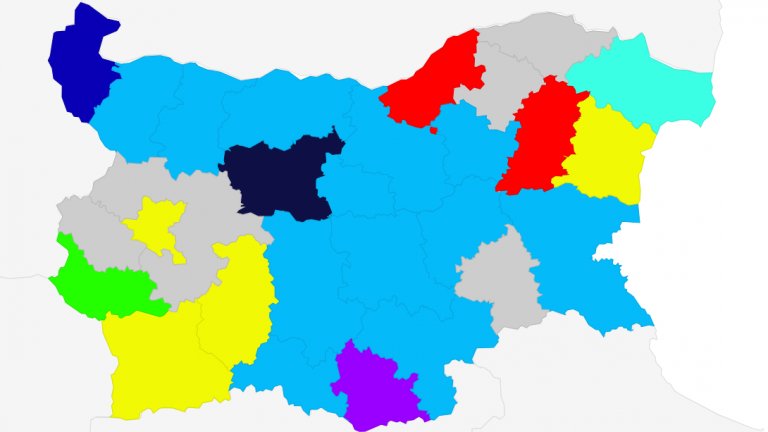 Коя партия по колко областни града ще държи