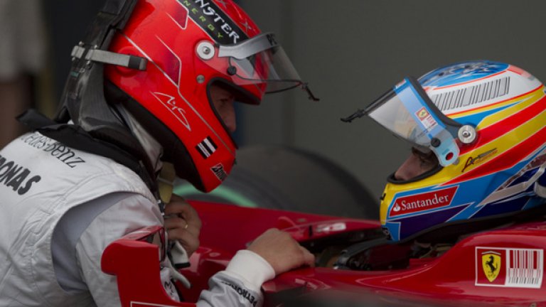 Шумахер похвали наследника си във Ferrari Алонсо