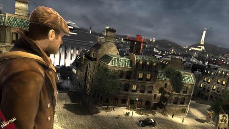 The Saboteur (2009)
Играта е истинска палитра от жанрове. Основната концепция представя един отворен свят; сраженията са типични за екшън-приключенските игри; в играта се срещат доста акробатични елементи, а всичко това се развива в историческите рамки на Втората световна война, като при това се опира на действителни събития. Париж е осеян с интересни места, които може да посетите и персонажи, с които да контактувате. Но най-силната страна на играта е уникалната атмосфера, която смесва звук и картина, за да придаде автентичната визия на окупиран Париж. Хрумването различните райони на града да бъдат в различни окраски в зависимост от това дали са под нацистка окупация или са свободни, е крайно интересно и оригинално. Така освободените места са цветни, шарени и огрени от слънце, а окупираните са издържани в мрачни, черно-бели тонове с минимални цветни елементи. За съжаление, The Saboteur се оказва последната игра на злополучното студио Pandemic. Тя е пусната само седмица след сходната като жанр Assassin's Creed II и незадоволителните продажби доведоха до това студиото да бъде  разформировано.
