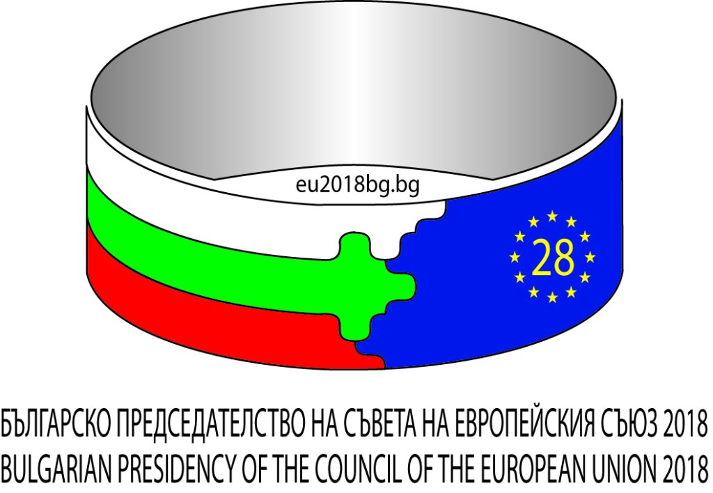 Предложението за лого на Златка Кичукова. То е препратка към кръглата маса и съчетава трибагреника със знамето на ЕС
