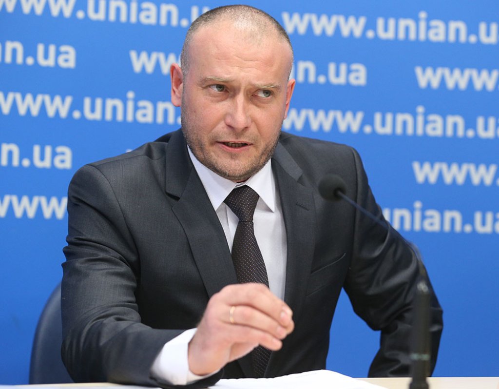 Пресс-конференция кандидата в президенты Украины Дмитрия Яроша в Киеве