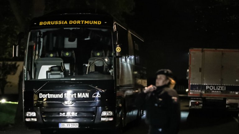 Три експлозии по пътя на автобуса с играчите от Борусия Дортмунд