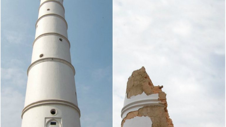 Кулата Дхарахара - преди и след земетресението