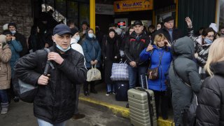 Напрежението в украинската столица е високо след започналата руска офанзива в страната
