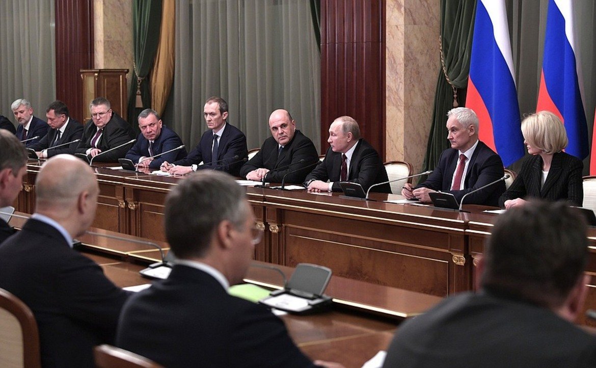 Среща на новия кабинет на Русия с журналисти в Кремъл.