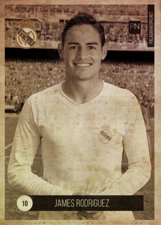Тук е и Хамес, новата звезда на Реал, вероятно гонещ по популярност Меси и Роналдо поне в Южна Америка. Колумбиецът стана суперзвезда на Мондиал 2014.