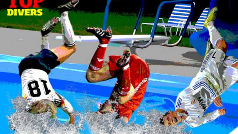 Колаж на английския сайт "Teamtalk" прати Клинсман, Суарес и Кристиано край басейна. Не е случайно...
