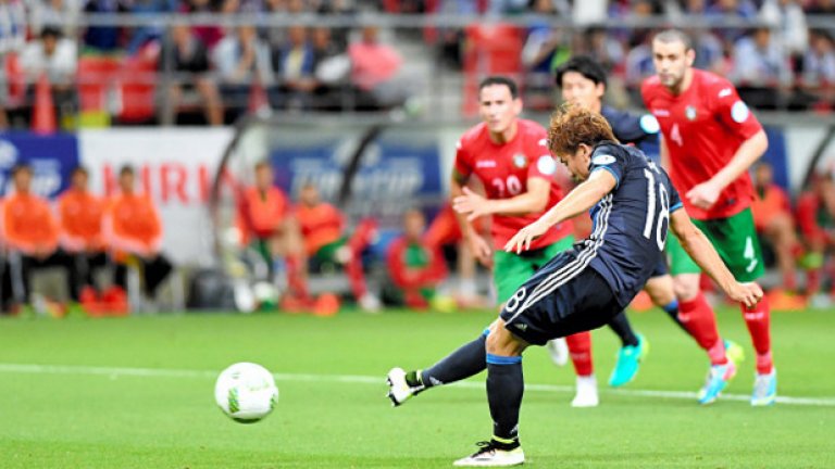 Младият нападател отбеляза дебютния си гол за Япония на при разгрома срещу България със 7:2 на „Кирин Къп”