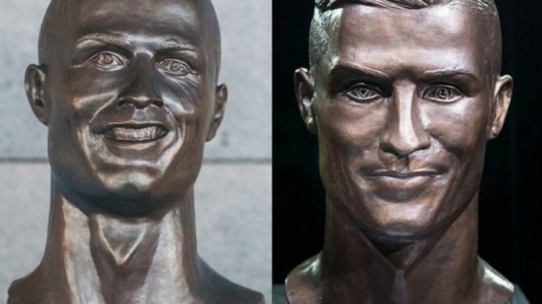 Новата статуя на Кристиано Роналдо изглежда несравнимо по-добре