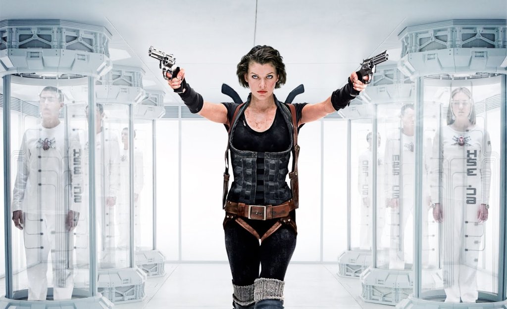 "Resident Evil" 
2002, 2004, 2007, 2010 
Мила Йовович върви с два пистолета и яката си коса и бие врагове. Препоръчваме цялата поредица, а скоро щели да снимат и нов.