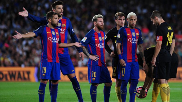 Барселона и Атлетико Мадрид завършиха 1:1 в големия сблъсък от междинния пети кръг в Испания.