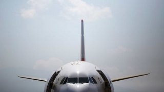 damaged Turkish Airlines plane