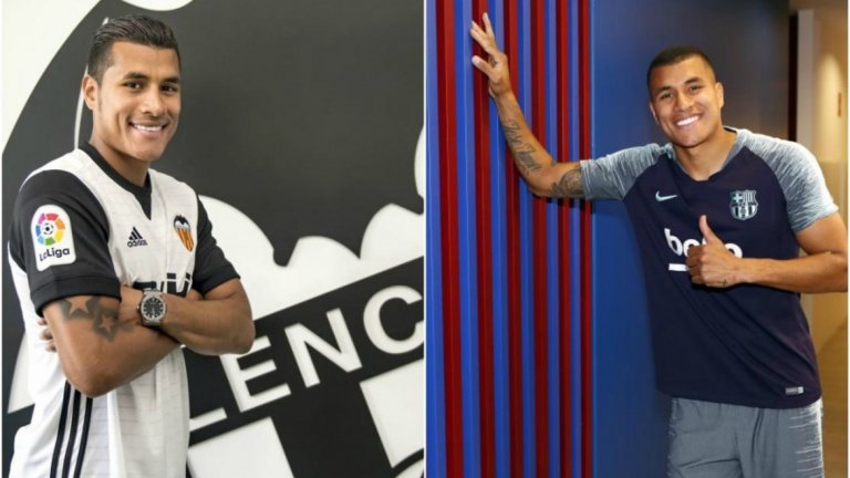 Джейсон Мурийо – 2 млн. (под наем), 2019 г. 
Последният трансфер от Валенсия в посока Барселона. Ернесто Валверде взе под наем 26-годишният Мурийо след контузиите на Томас Вермаален и Самюел Юмтити. „Прилепите“ платиха за колумбиеца 13 млн. евро на Интер през лятото на 2018-а, след като предишния сезон го бяха взели под наем. Херния го извади от игра от ноември до февруари, а през този сезон играчът не се разбираше със старши-треньора Марселино, загуби мястото си в отбора и поиска да напусне. Мурийо има и клауза за откупуване от 25 млн. евро в договора си.