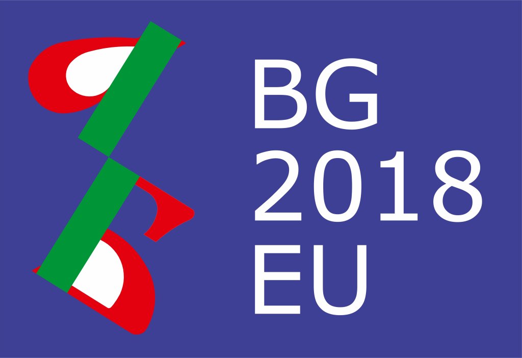 Предложението на Йорданка Цветанова за лого.  В него се съдържат елементи на кирилица и цветовете на българския трибагреник